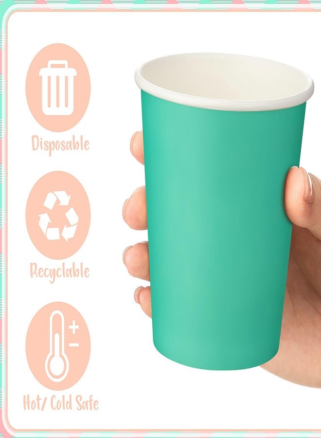 Zhehao 60 Pcs Spring Pink Sage Green Disposable Cups 8 oz Pastel Coffee Paper Cups for Wedding Baby Shower Birthday Party Supplies Xmas Holiday Table Decorations - Image 2